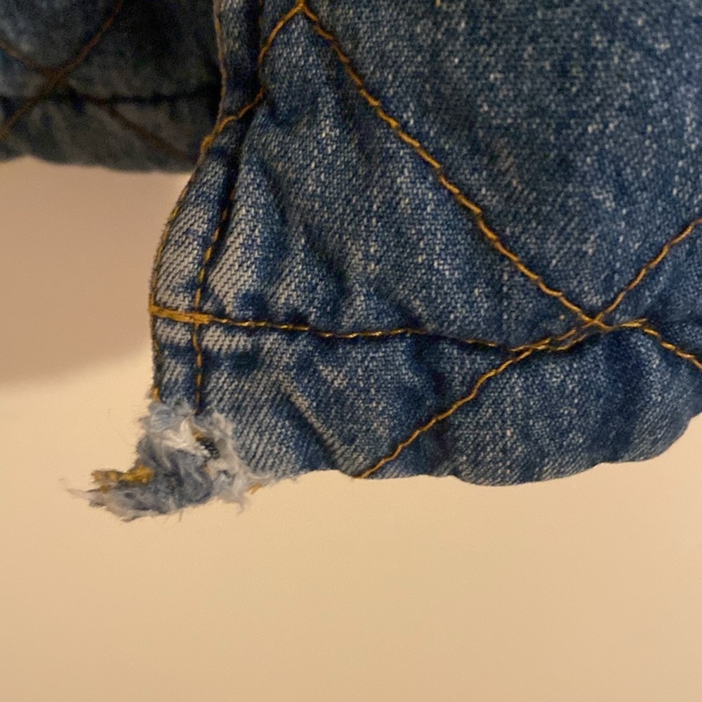 Lauren Jeans Co by Ralph Lauren Quilted Denim Jacket - Double Breasted sz XL - Picture 11 of 11
